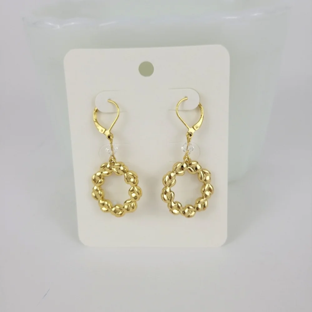 Elegant Gold Hoop Earrings NWOT